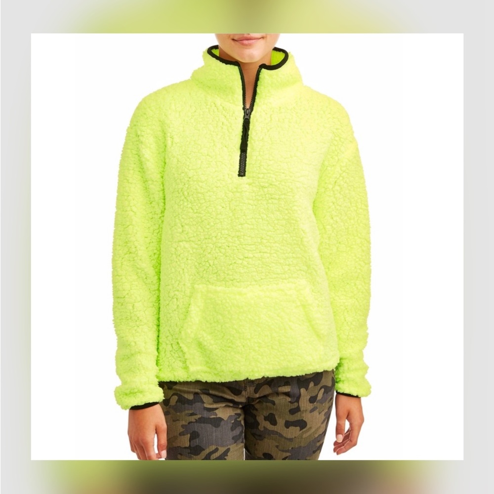 🔹WOMEN’S SUPERSOFT QUARTER ZIP SHERPA PULLOVER SWEATER - size M 🔹